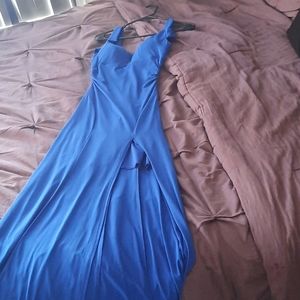 Blue floor length gown by Emerald Sundae size XS